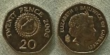 Гернси 20 пенни. 2006 год.