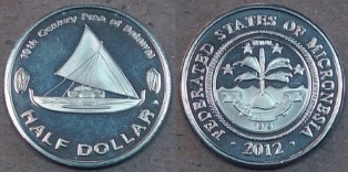  1/2  (Half dollar). 2012 . 