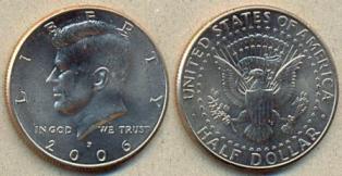 США. 1/2 доллара. 2006 год.