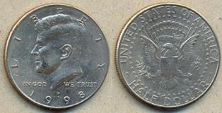 США. 1/2 доллара. 1998 год.