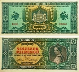 Венгрия 100000 пенго. 1946 год.