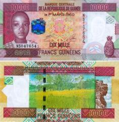 Гвинея 10000 франков. 2012 год.