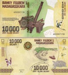 Мадагаскар 10000 ариари. 2017 год. Серия А.