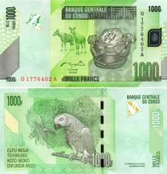 Конго 1000 франков. 2005 год.