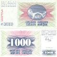 Босния и Герцеговина 1000 динар. 1992 год.