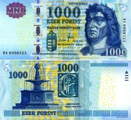 Венгрия 1000 форинтов. 2009 год.