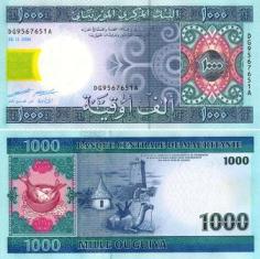 Мавритания 1000 угуйя. 2006 год.