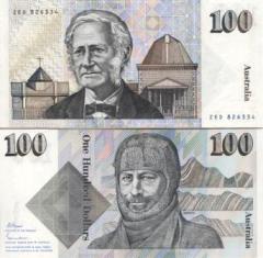 Австралия 100 долларов. 1985 год. 