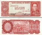 Боливия 100 боливиано. 1962 год.