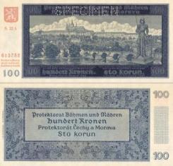 Богемия и Моравия (протекторат) 100 крон. 1940 год.
