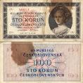 Чехословакия. 100 крон. 1945 год.
