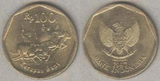 Индонезия 100 рупий. 1997 год.