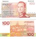 Люксембург 100 франков. 1993 год.