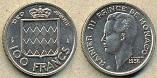 Монако 100 франков. 1956 год.