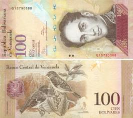 Венесуэла 100 боливарес. 2011 год.