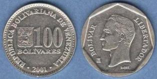 Венесуэла 100 боливарес. 2001 год.