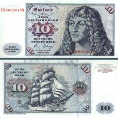ФРГ 10 марок. 1980 год.