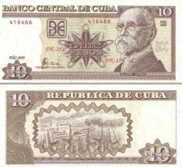 Куба 10 песо. 2009 год.