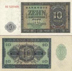 ГДР 10 марок. 1948 год.