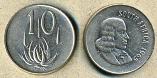 ЮАР 10 центов. 1965 год.