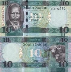 Южный Судан 10 фунтов. 2015 год.