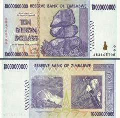 Зимбабве 10000000000 долларов. 2008 год.