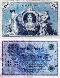 Германия 100 марок 1908 года.  серия K