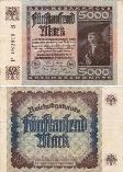 Германия 5000 марок 1922 года. (нумератор одна буква)