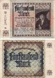 Германия 5000 марок 1922 года. (нумератор две буквы)
