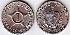 Куба 1 центаво 1946 года.