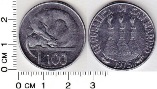 Сан Марино 100 лир 1975 года.