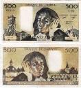 Франция 500 франков 1983 года.