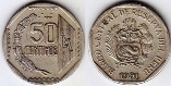 Перу 50 центавос 1991 года.