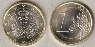 Сан Марино. 1 евро. 2013 год.