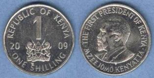 Кения 1 шилинг. 2009 год.