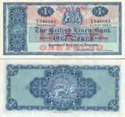 Шотландия 1 фунт. 1964 год. (B.L.B.) "XF"