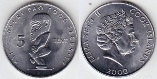 Кука острова 5 центов 2000 года.