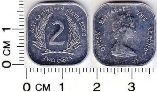 Восточно-Карибские штаты 2 цента 2000 года.