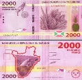 Бурунди 2000 франков. 2015 год.