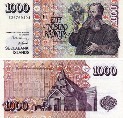 Исландия 1000 крон 2001 года.