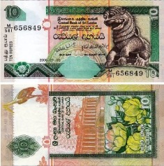 Шри-Ланка 10 рупий 2006 года.