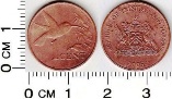 Тринидат и Табаго 1 цент 2005 года.