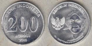 Индонезия 200 рупий. 2016 год.