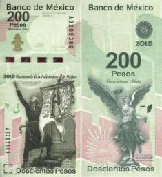 Мексика 200 песо. 2010 год.