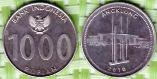 Индонезия 1000 рупий 2010 года.