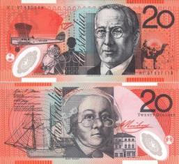 Австралия 20 долларов. 2007 год. пластик.