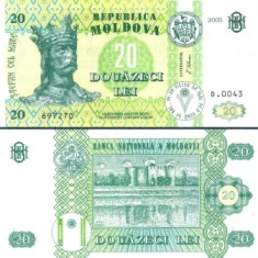 Молдова 20 лей. 2005 год.