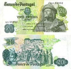 Португалия 20 эскудо. 1971 год.