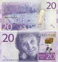 Швеция 20 крон. 2015 год.