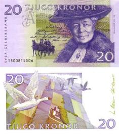 Швеция 20 крон. 1995 год.